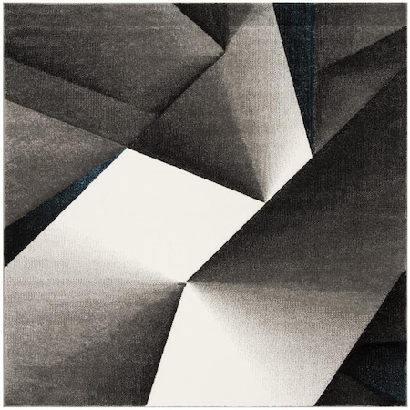 Safavieh Hollywood Power Loomed Square Area Rug Grey & Teal - 6 ft.-7 in. x 6 ft.-7 in. HLW714D-7SQ